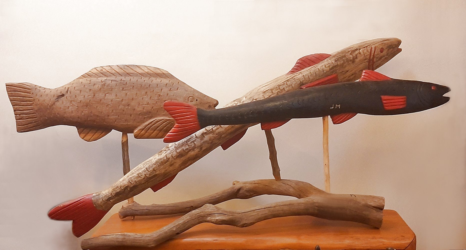 Johannes Maswanganyi - Three fishes